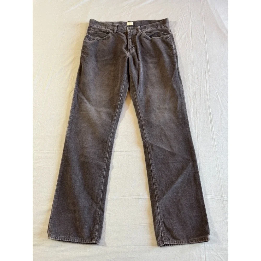 J.Crew 484 Corduroy Jeans Mens 34x32 Gray Slim Medium Wash‎ Pants